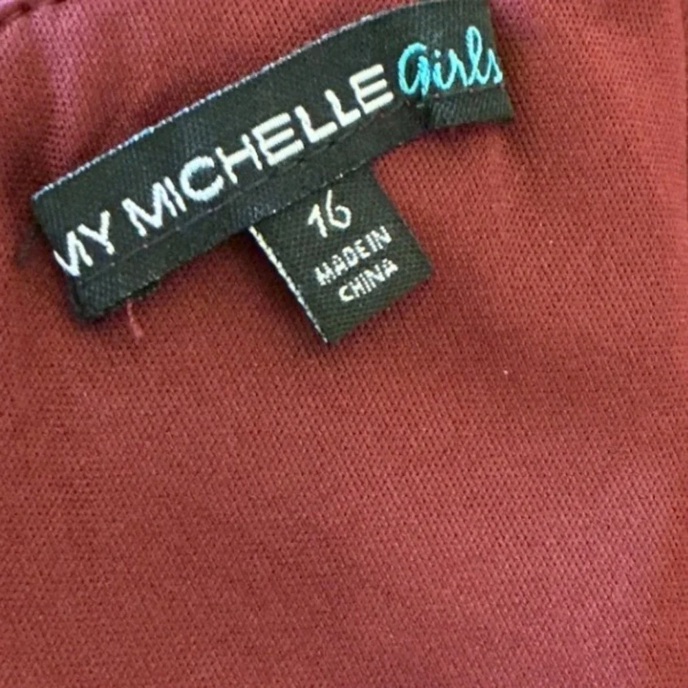 My Michelle Girls 16 Burgundy Sequin High Low Formal Dress NWT 8762ZP1G Party